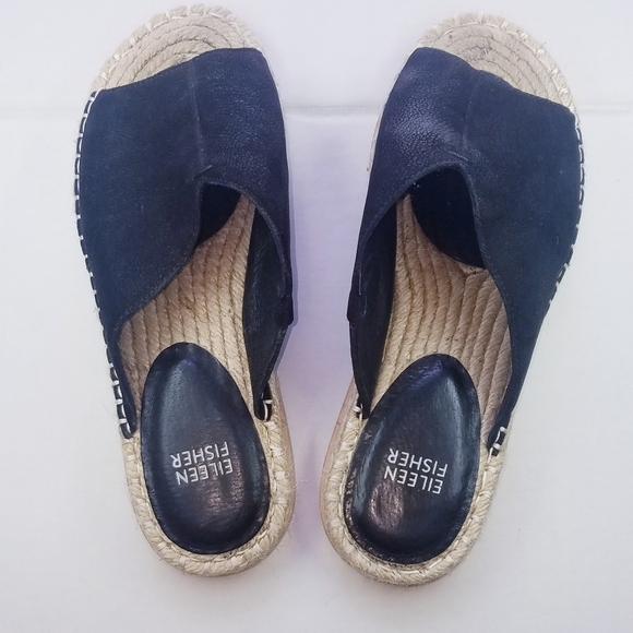 🌸 Eileen Fisher | Suede Julep Slider Sandals 8.5 - Picture 6 of 7